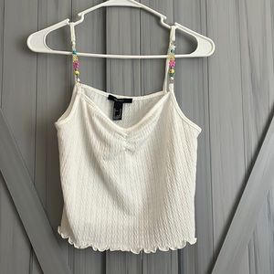 White spaghetti strap